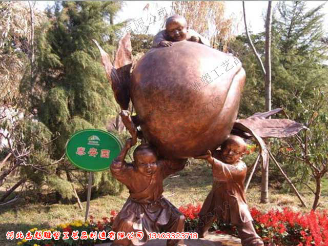 獻(xiàn)壽銅雕塑